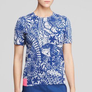 Tory Burch Women's Blue 'ariel' Baltic Sea Dream Catcher T-shirt Sweater Top